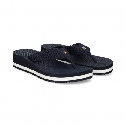 FLIP FLOP CROCHET AZUL