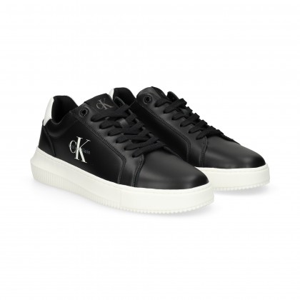 TALON BLANCO DEPORTIVO PIEL NEGRO