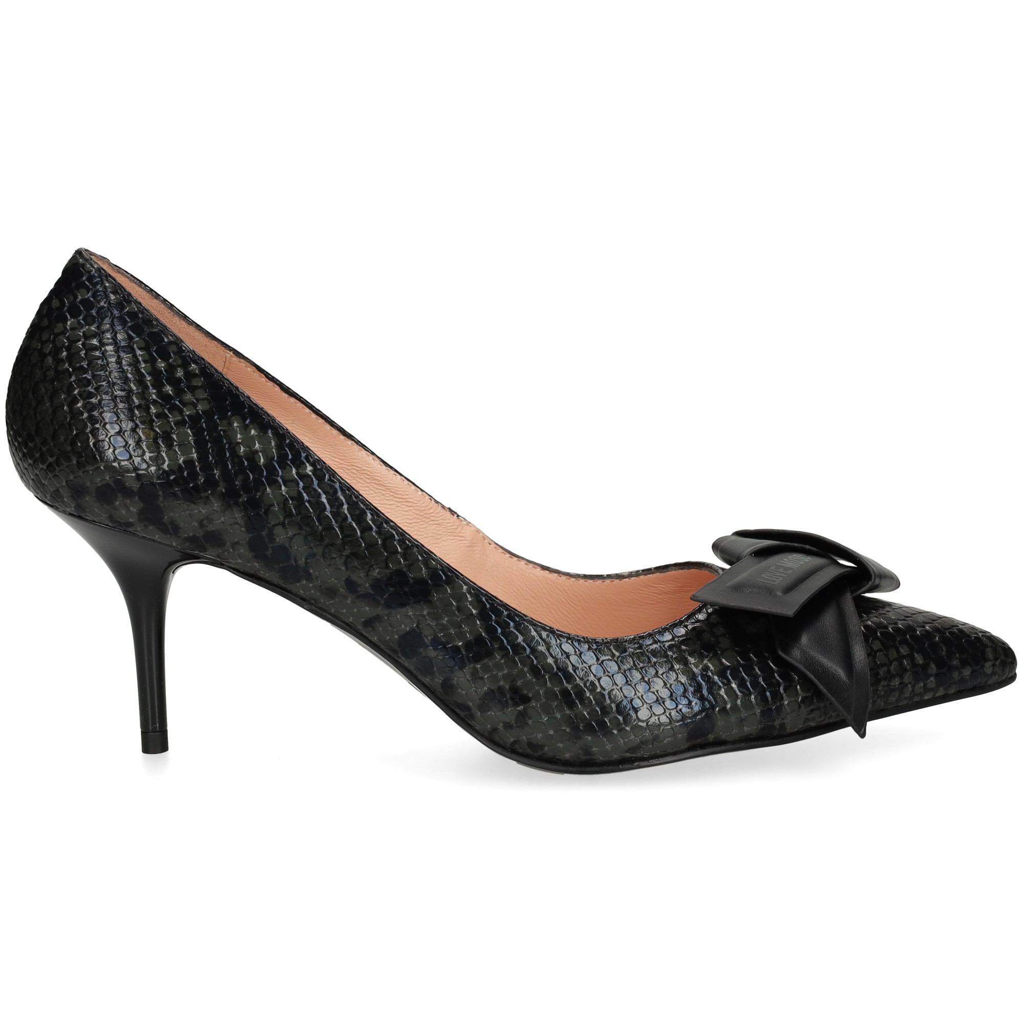 salon-lazo-reptil-negro