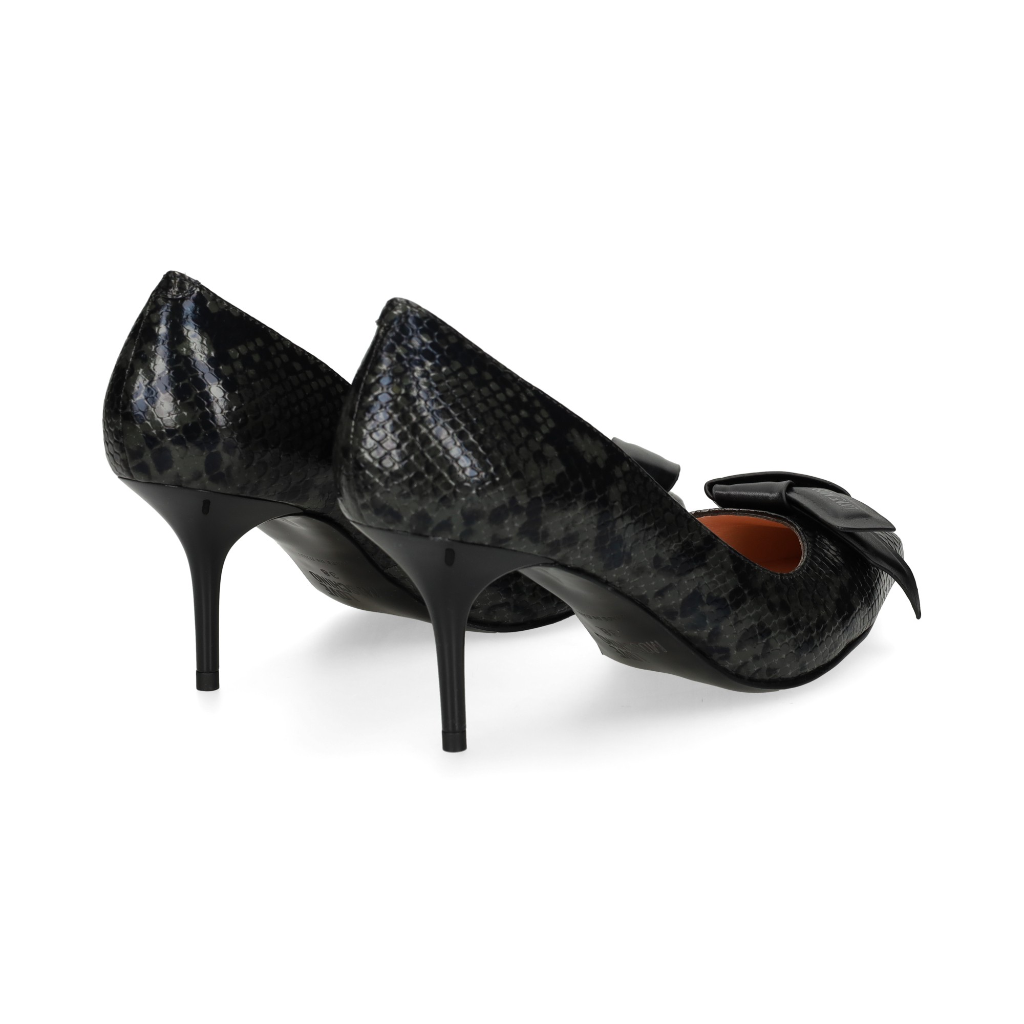 salon-lazo-reptil-negro