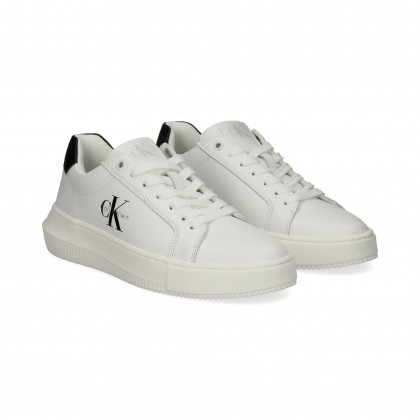 TALON NEGRO DEPORTIVO PIEL BLANCO