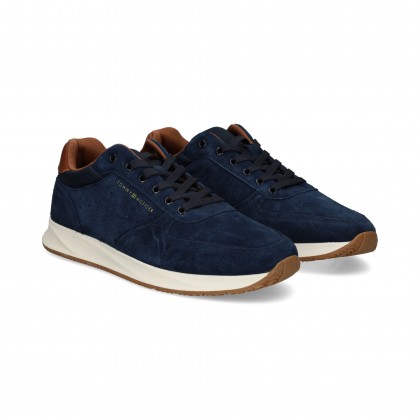 TALON CUERO DEPORTIVO ANTE AZUL