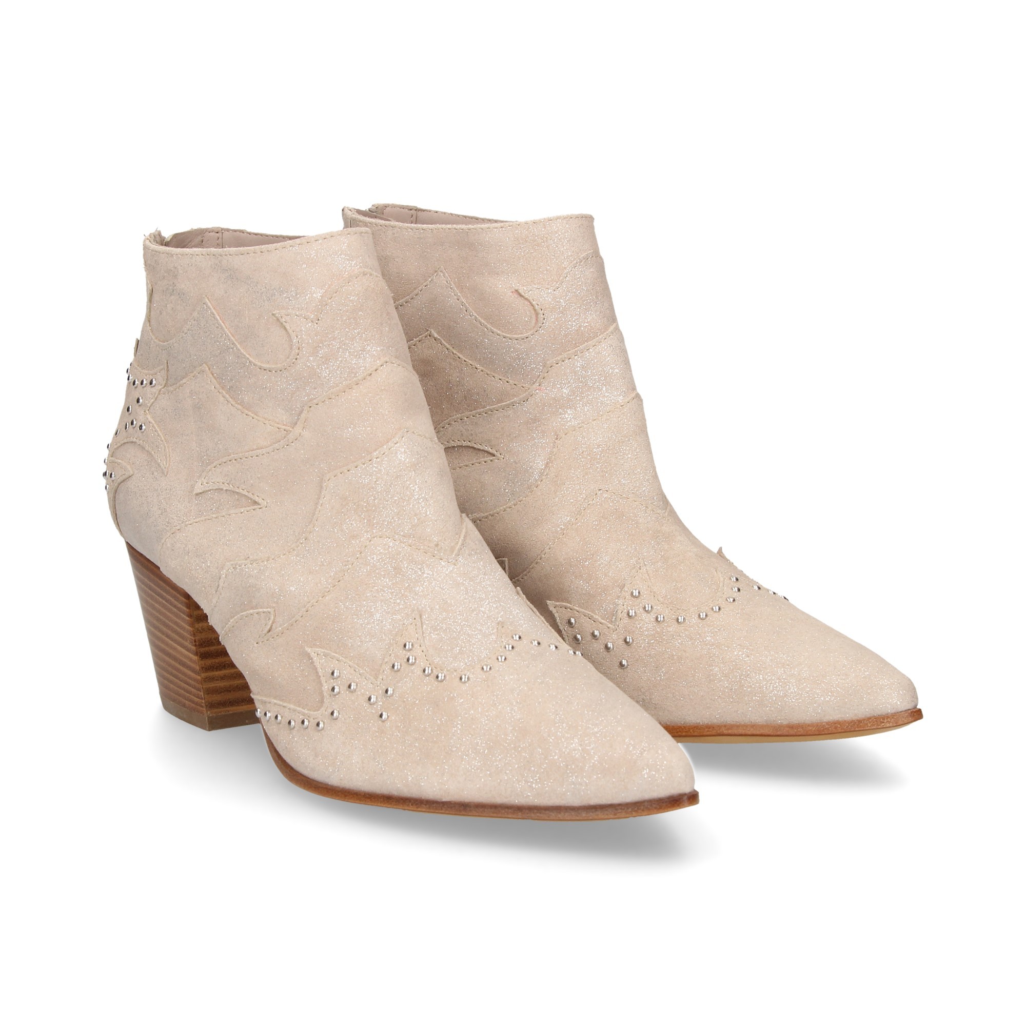 JANET Y JANET Botines con tacón de Mujer C41251 SAFARI BEIGE