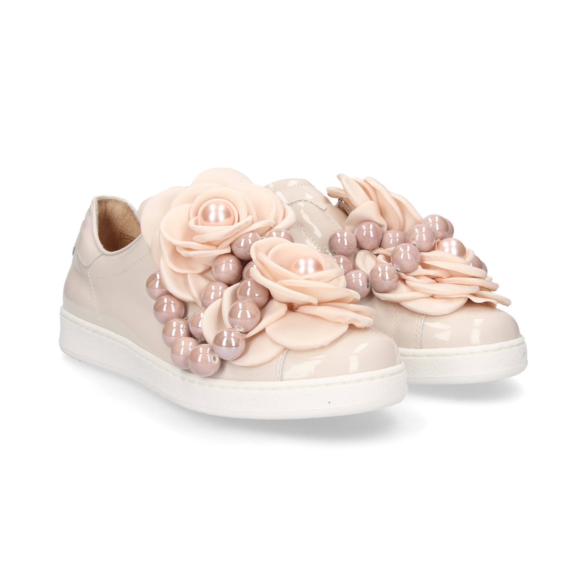 SPORTIVE ÉLASTIQUE CHARO BEIGE PERLE FLEUR BEIGE NACRÉ