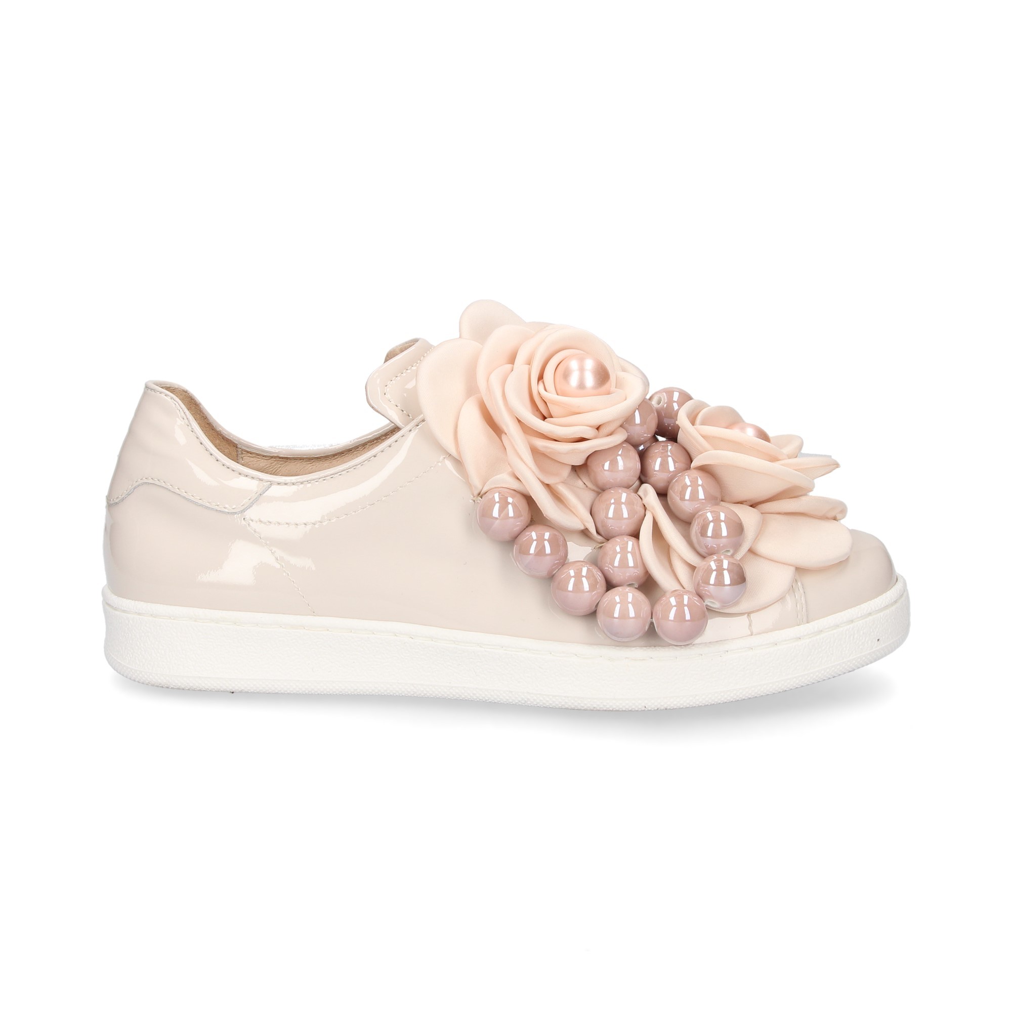 SPORTIVO ELASTICO CHARO BEIGE PERLA FIORE ELASTICO