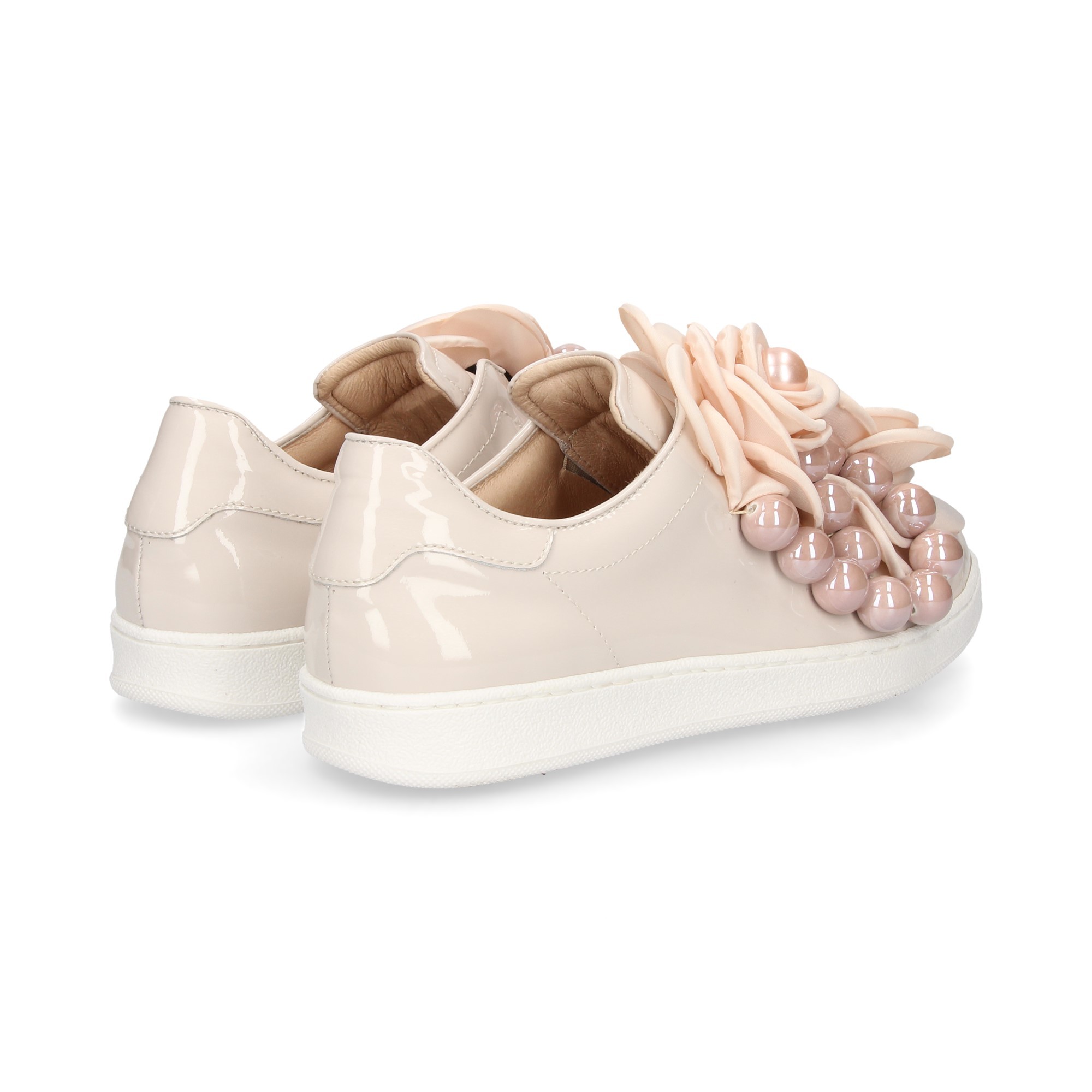 SPORTIVE ÉLASTIQUE CHARO BEIGE PERLE FLEUR BEIGE NACRÉ