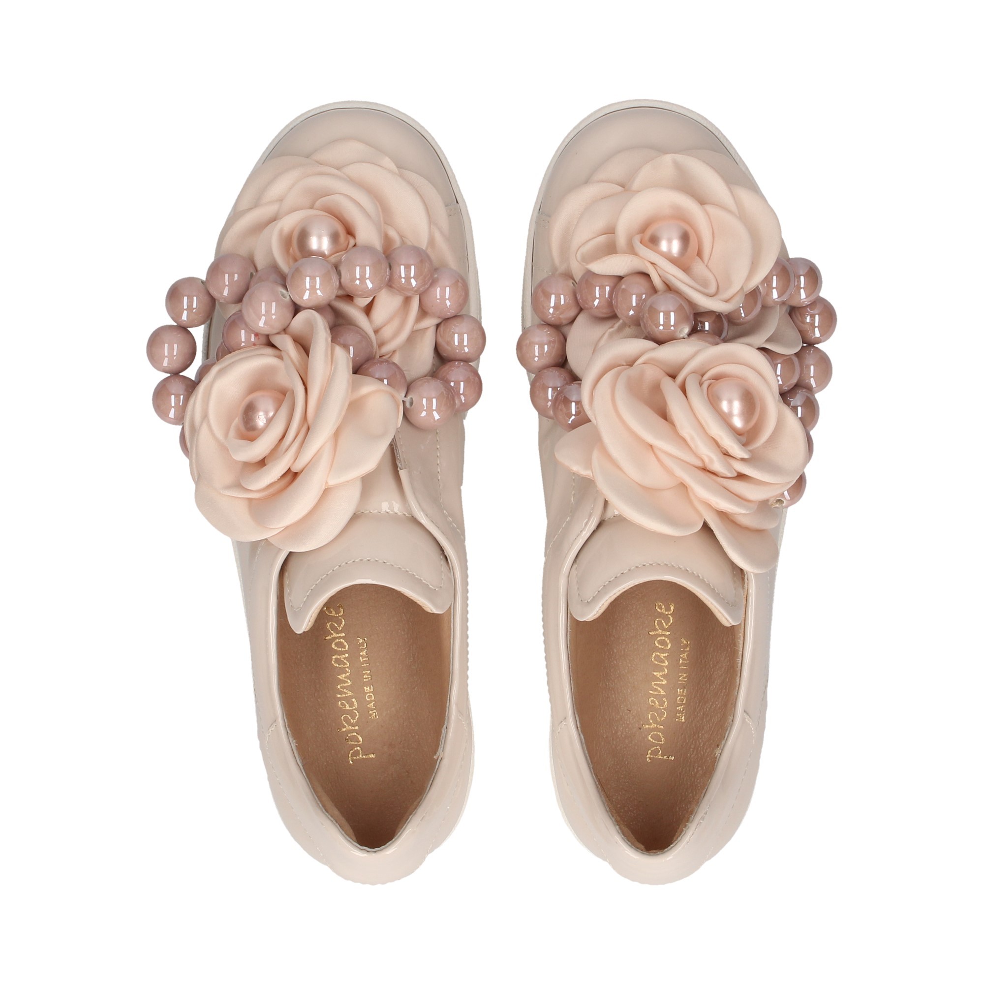 SPORTIVE ÉLASTIQUE CHARO BEIGE PERLE FLEUR BEIGE NACRÉ