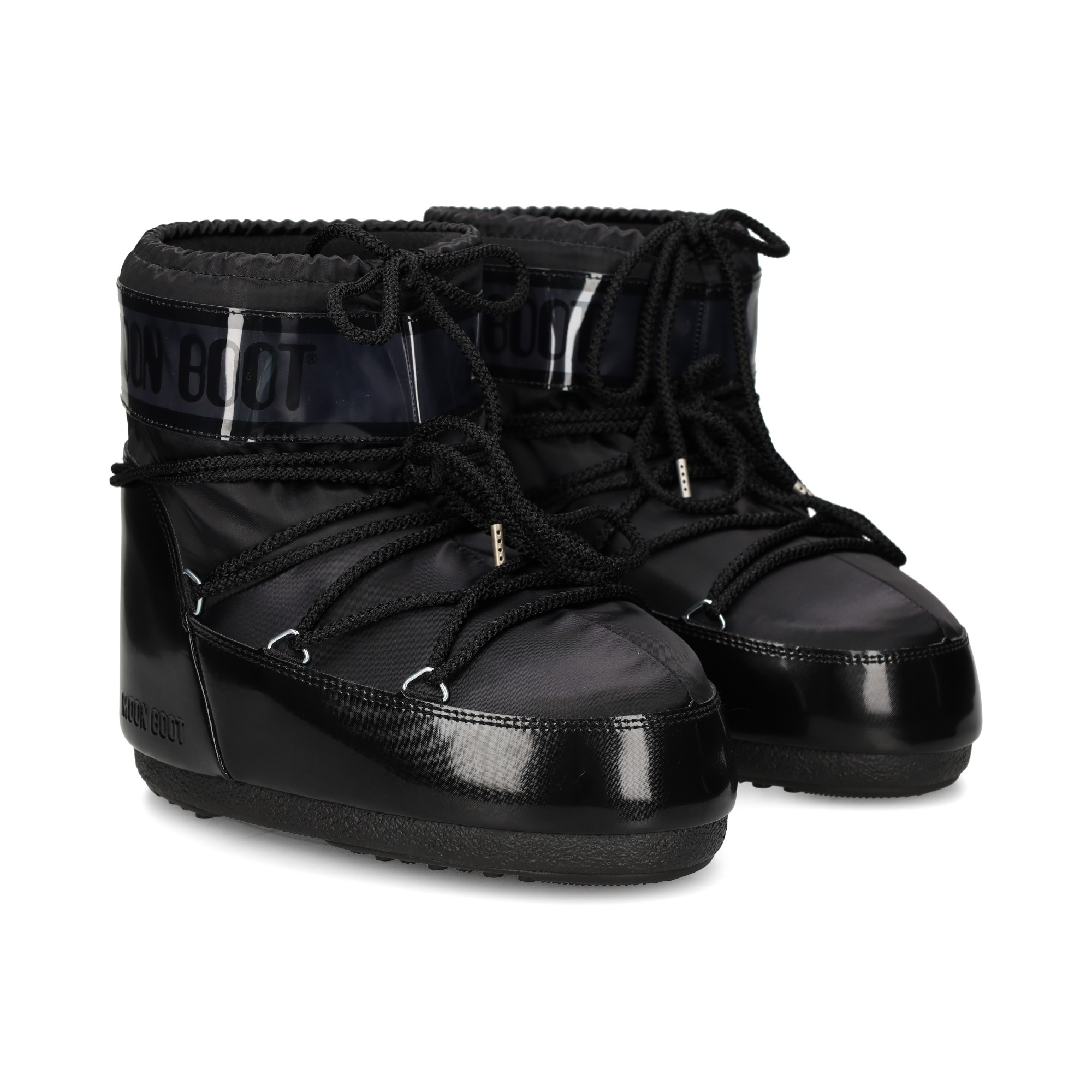 MOON BOOT Women's flat ankle boots ICON LOW GLANCE N001 BLACK