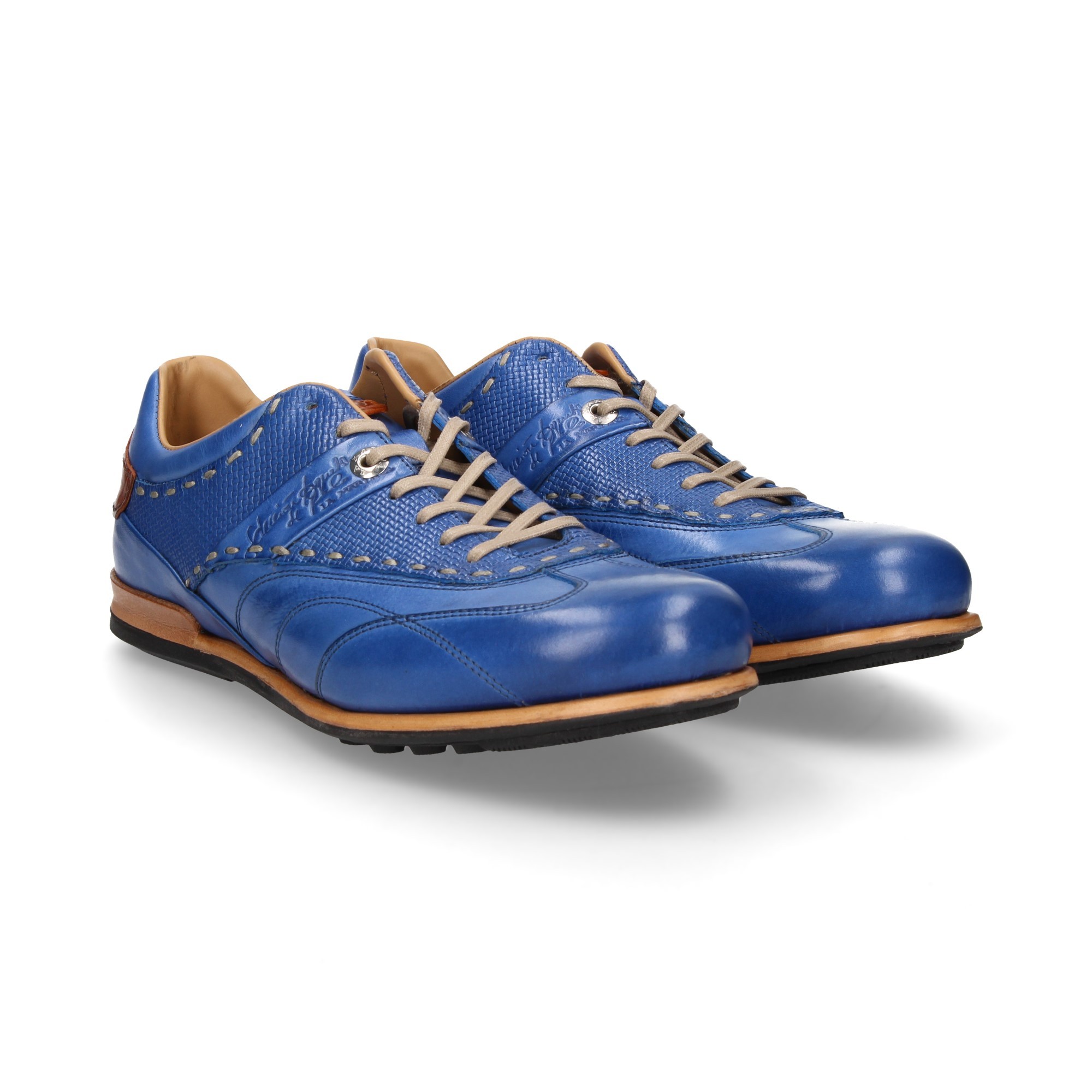 CUIR BLEU SPORT TRESSÉ BLEU