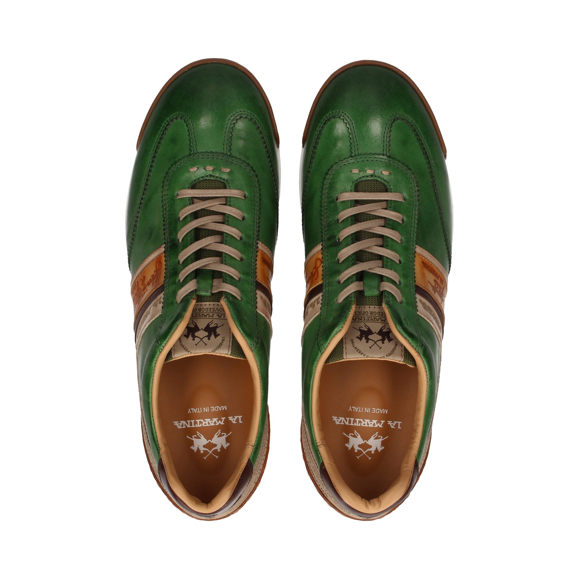 CUIR VERT AVEC UN CORDON SPORTIF