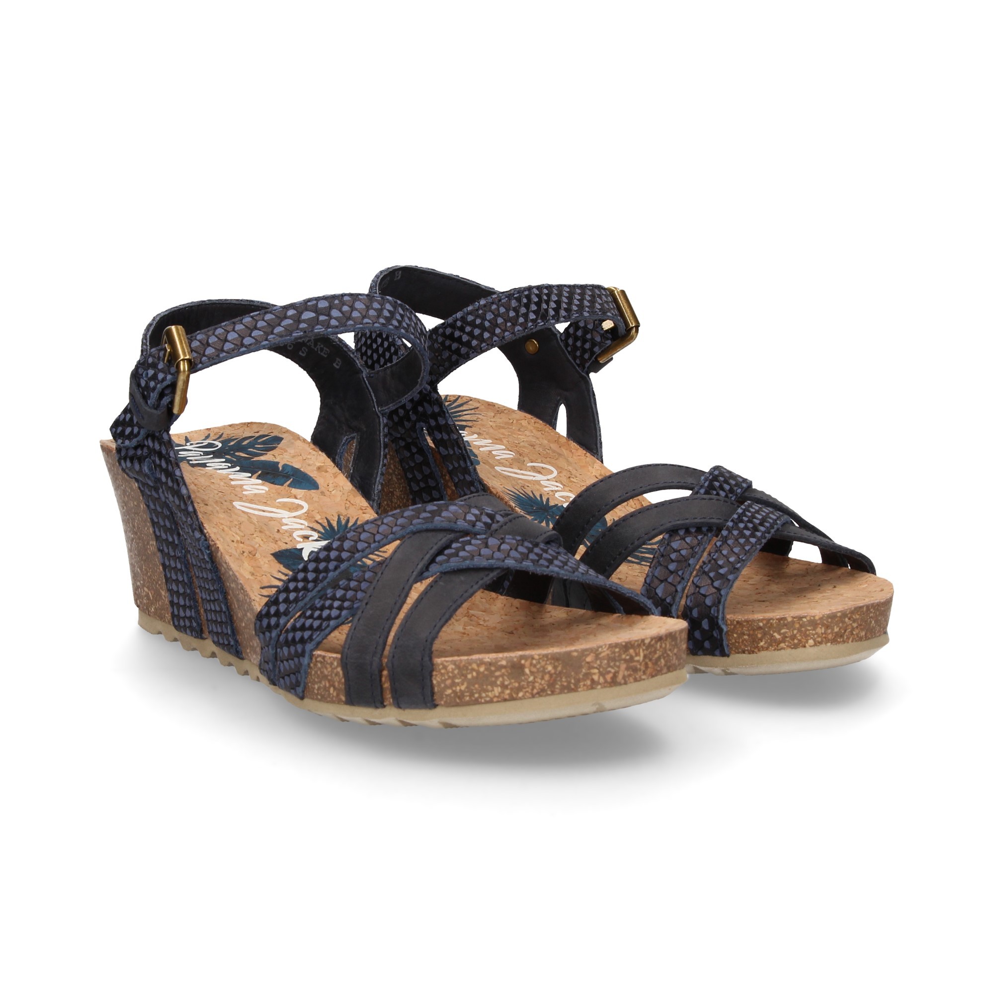 PANAMA JACK Women's wedge sandals VERA-SNAKE B2 MARINO
