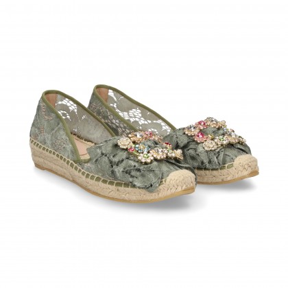 ESPADRILLE ARCO ARCO BROCHE CROCHET VERDE