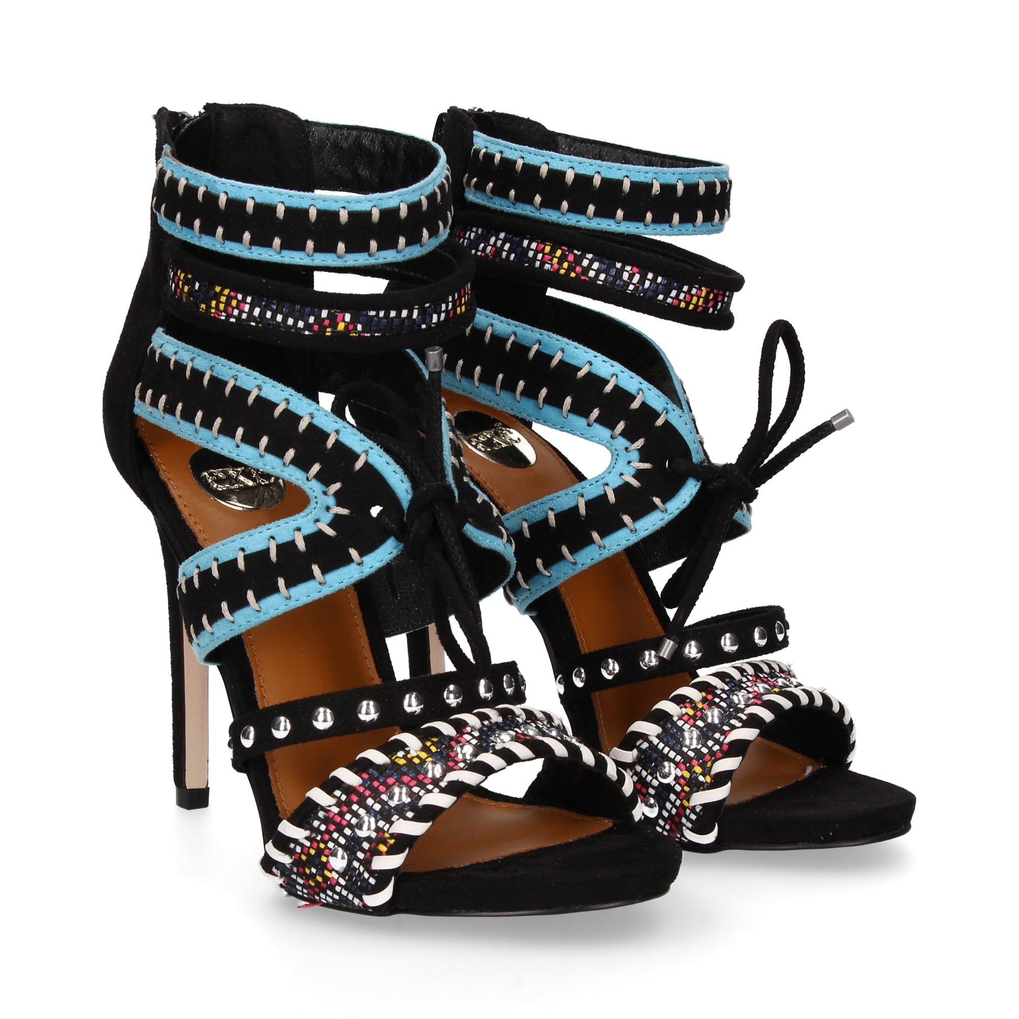 EXE Women s heeled sandals SILVIA753 NEGRO