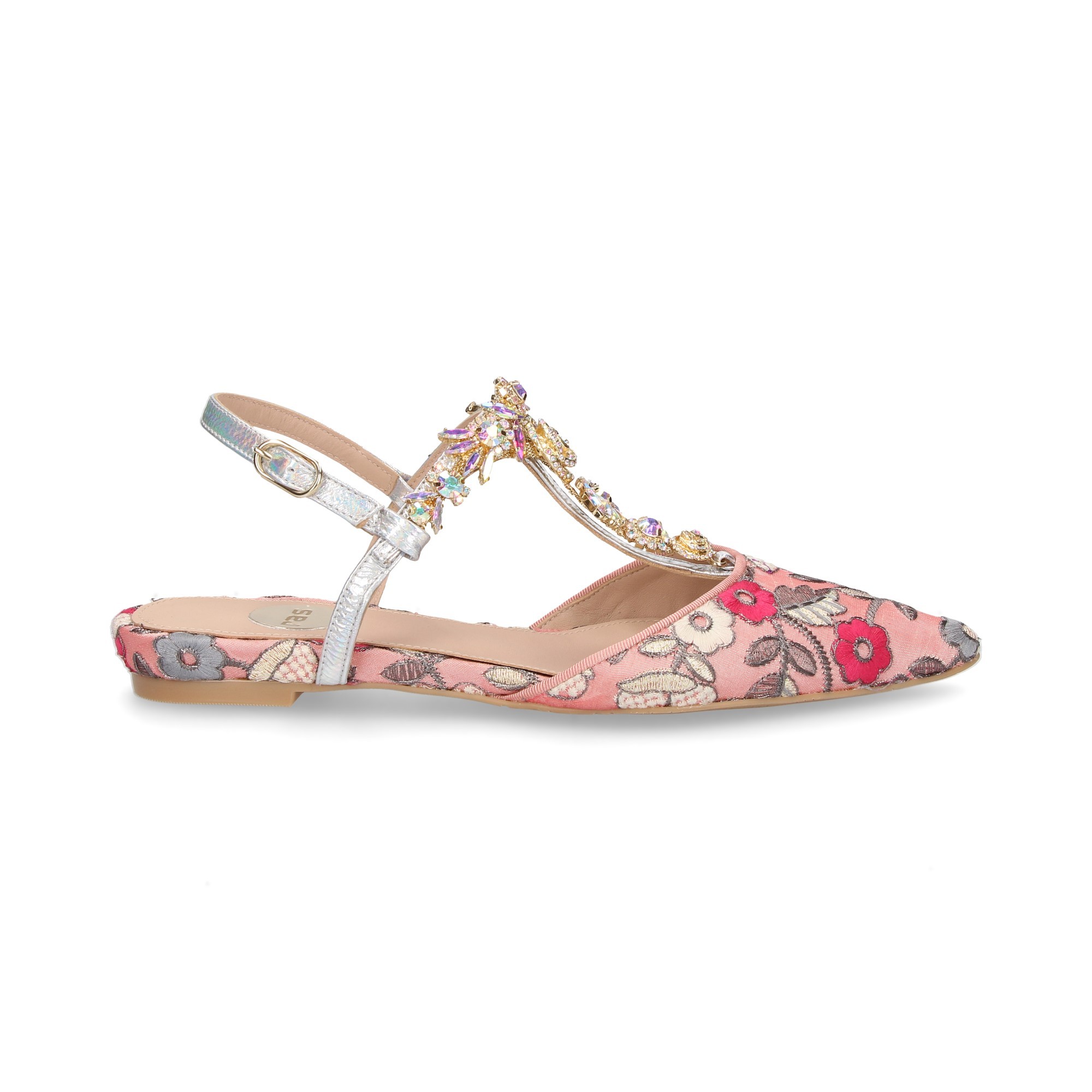 MULTI CORAIL BROCART COU-DE-PIEDS EN PIERRE DE BROCART