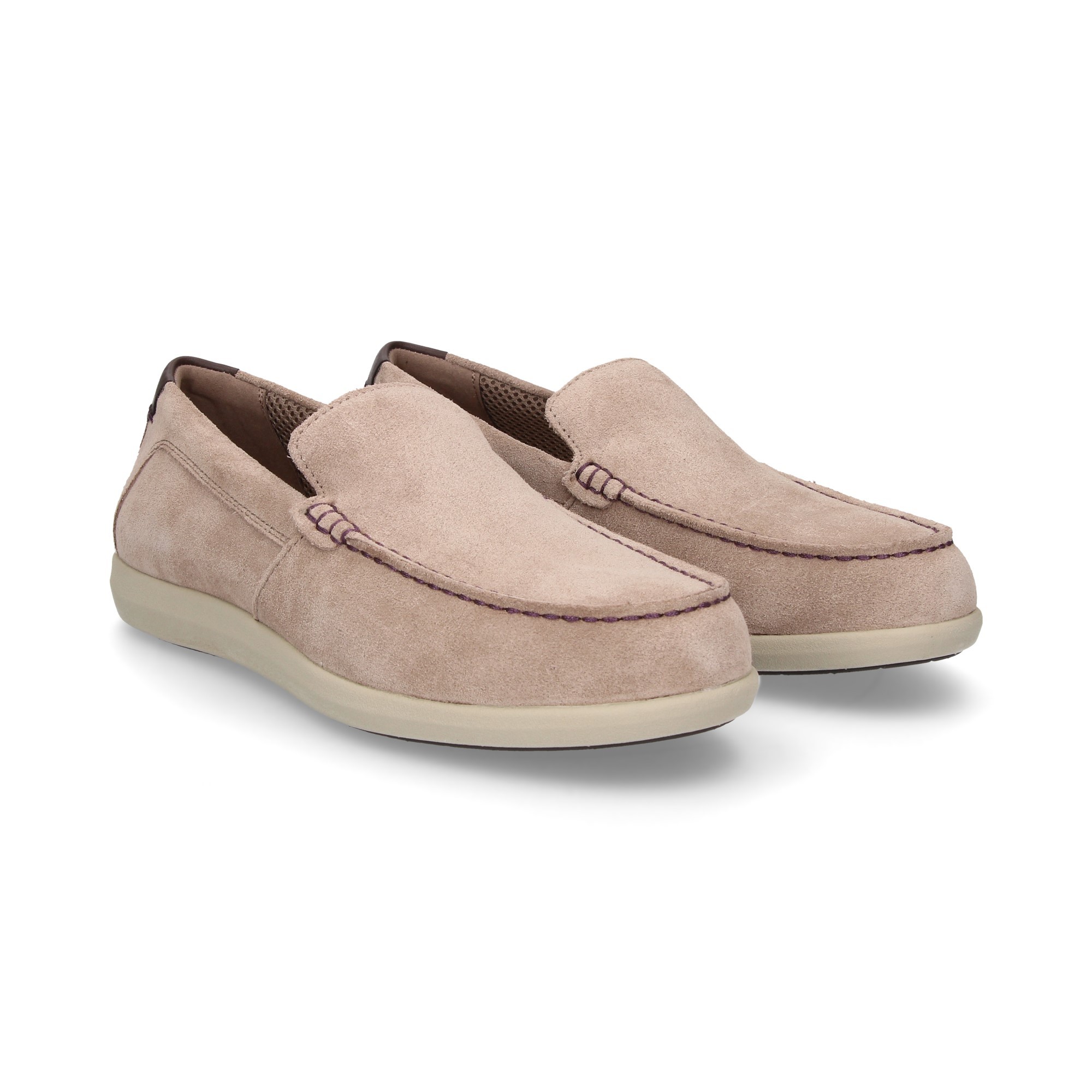 MOCASSIN BEIGE DAIM BORDON BEIGE