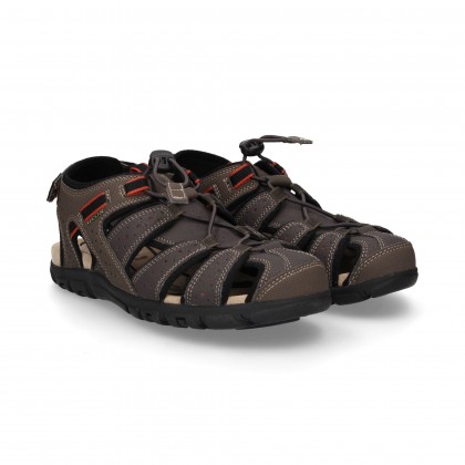 NUBUCK MOKA LACED SANDAL