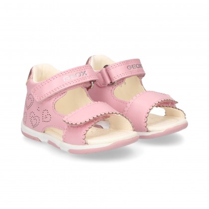 T/CLOSED 2 VELCRO SCALLOPS PINK