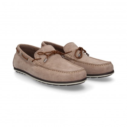 MOCCASIN SUEDE BOW BEIGE