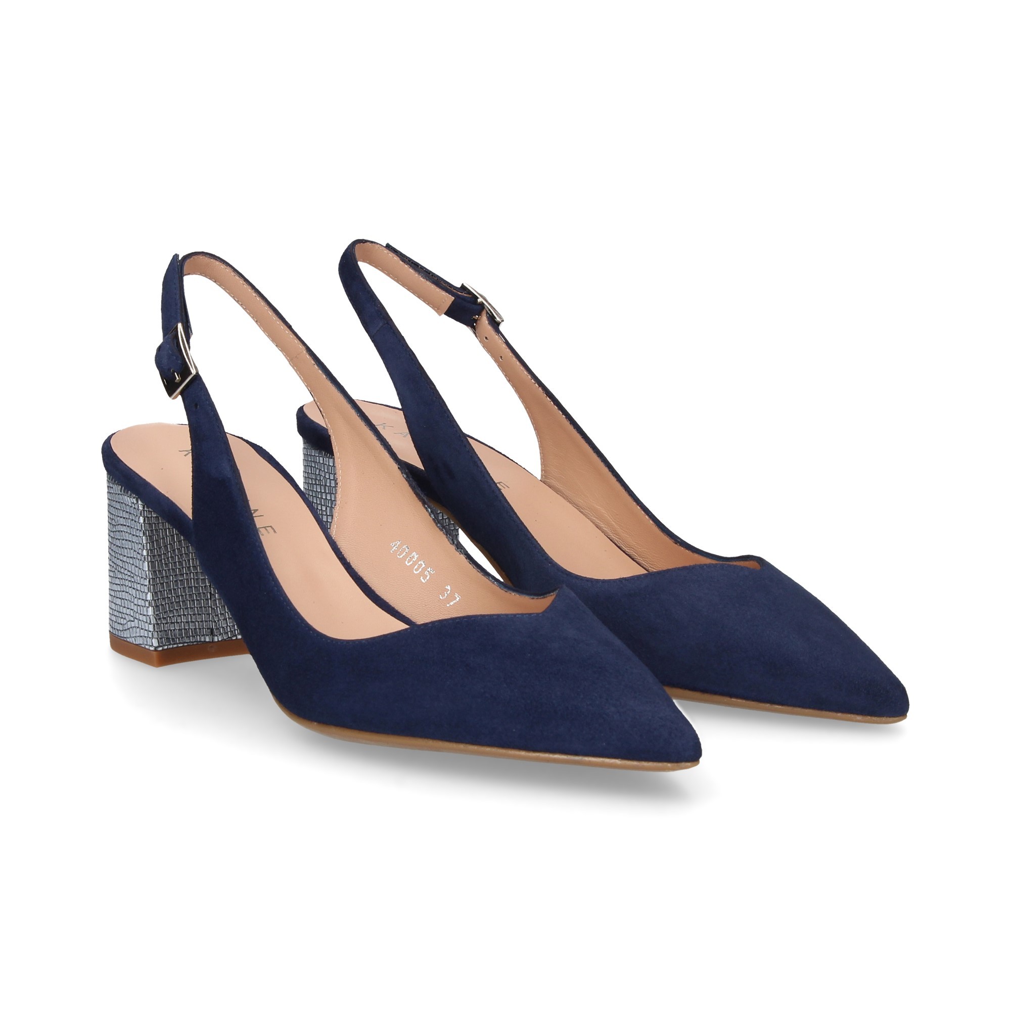 KARMINE Zapatos de tacón bajo 6001 AZUL MARINO