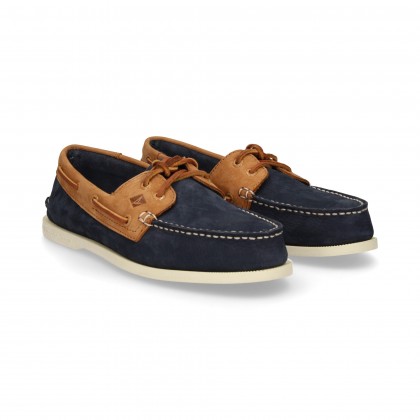 NAUTIC SUEDE BLUE/LEATHER