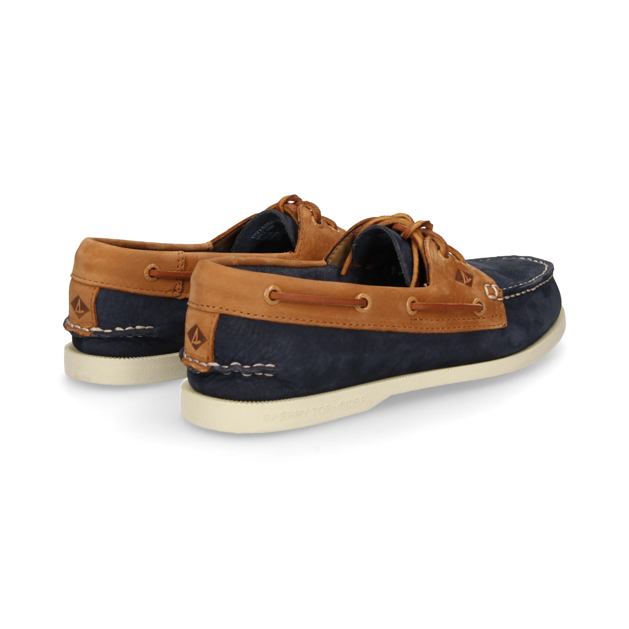 CAMOSCIO NAUTICO BLU/PELLE