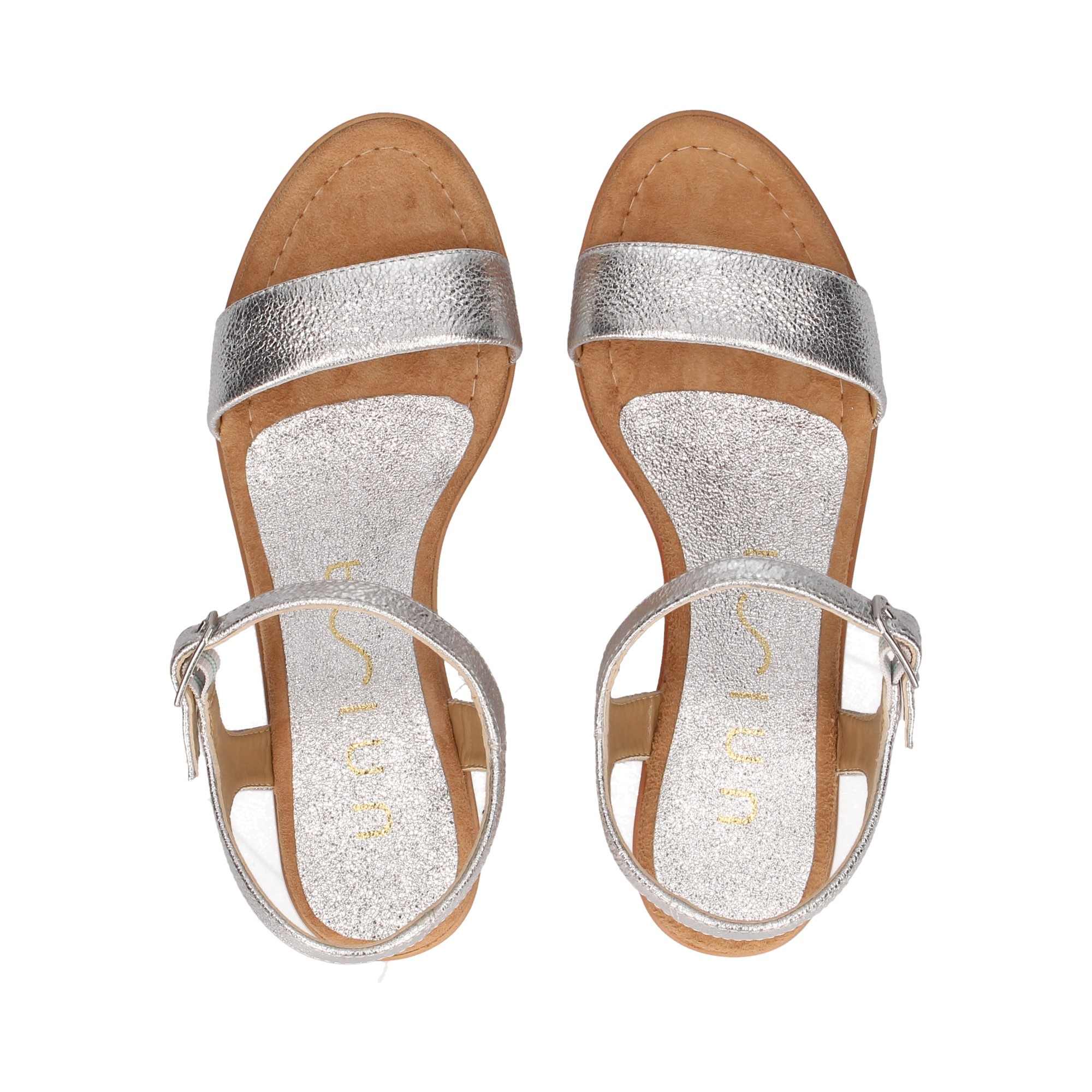 Kiwi per ongeluk Lake Taupo UNISA Wedge sandalen für Damen IRITA-SE SILVER