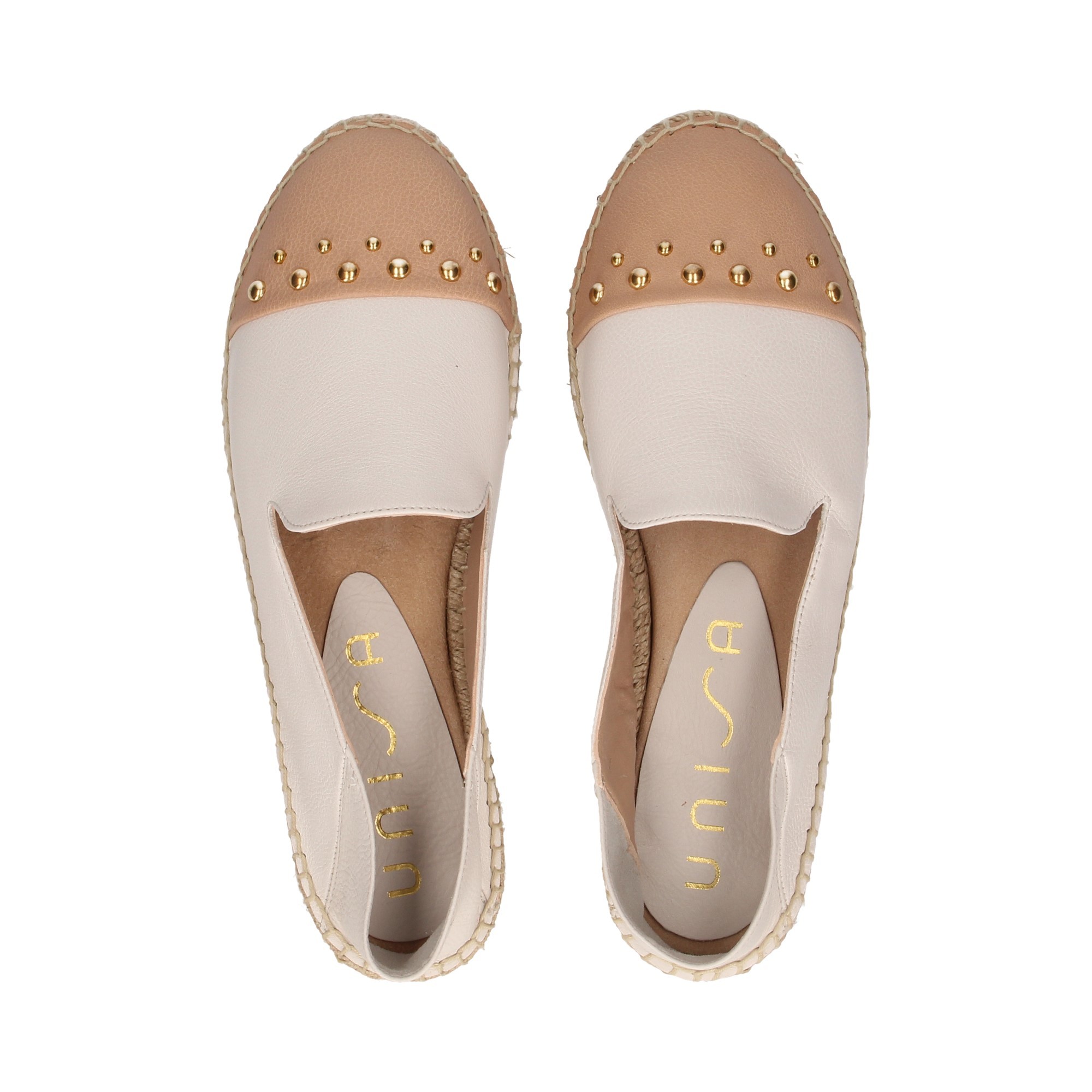 ESPADRILLE AVEC EMBOUT EN CUIR BLANC