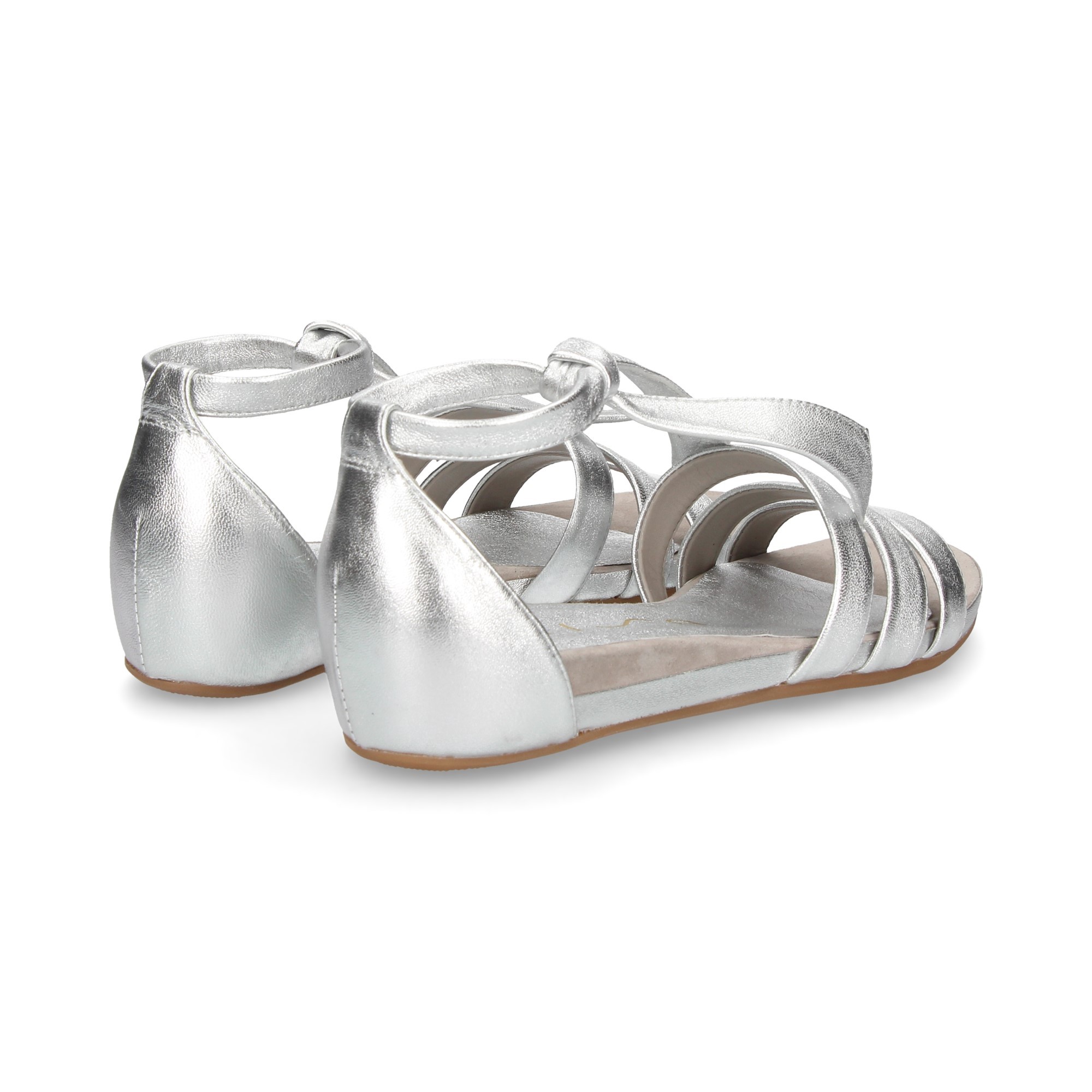 SANDALO LEGATO 3 ARGENTO CINGHIE METALLICHE