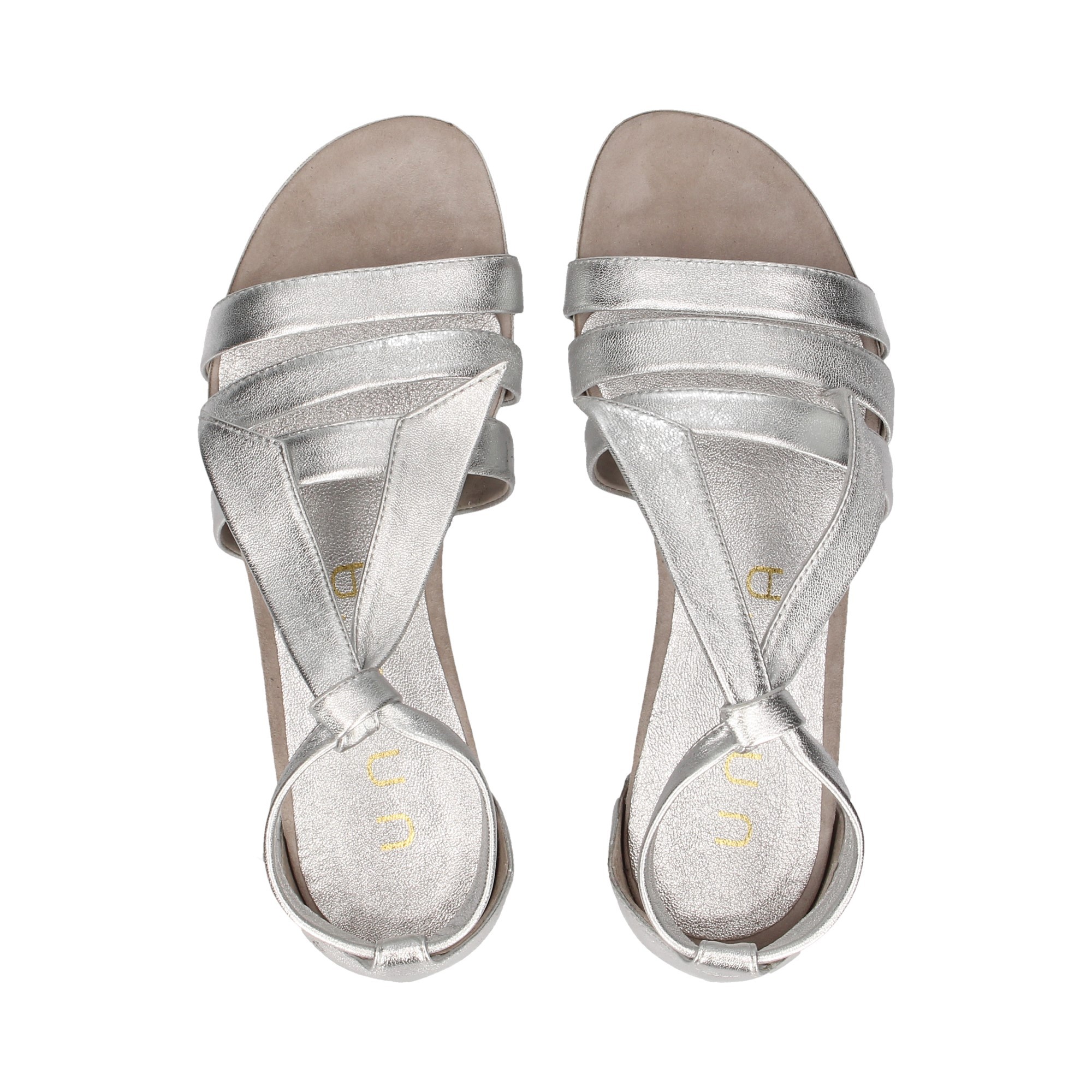 SANDALO LEGATO 3 ARGENTO CINGHIE METALLICHE