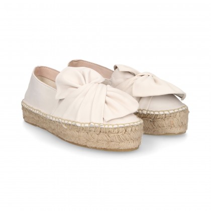ESPADRILLE KNOT WHITE LEATHER