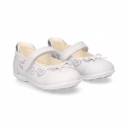 BAILARINA VELCRO LAZO BLANCO