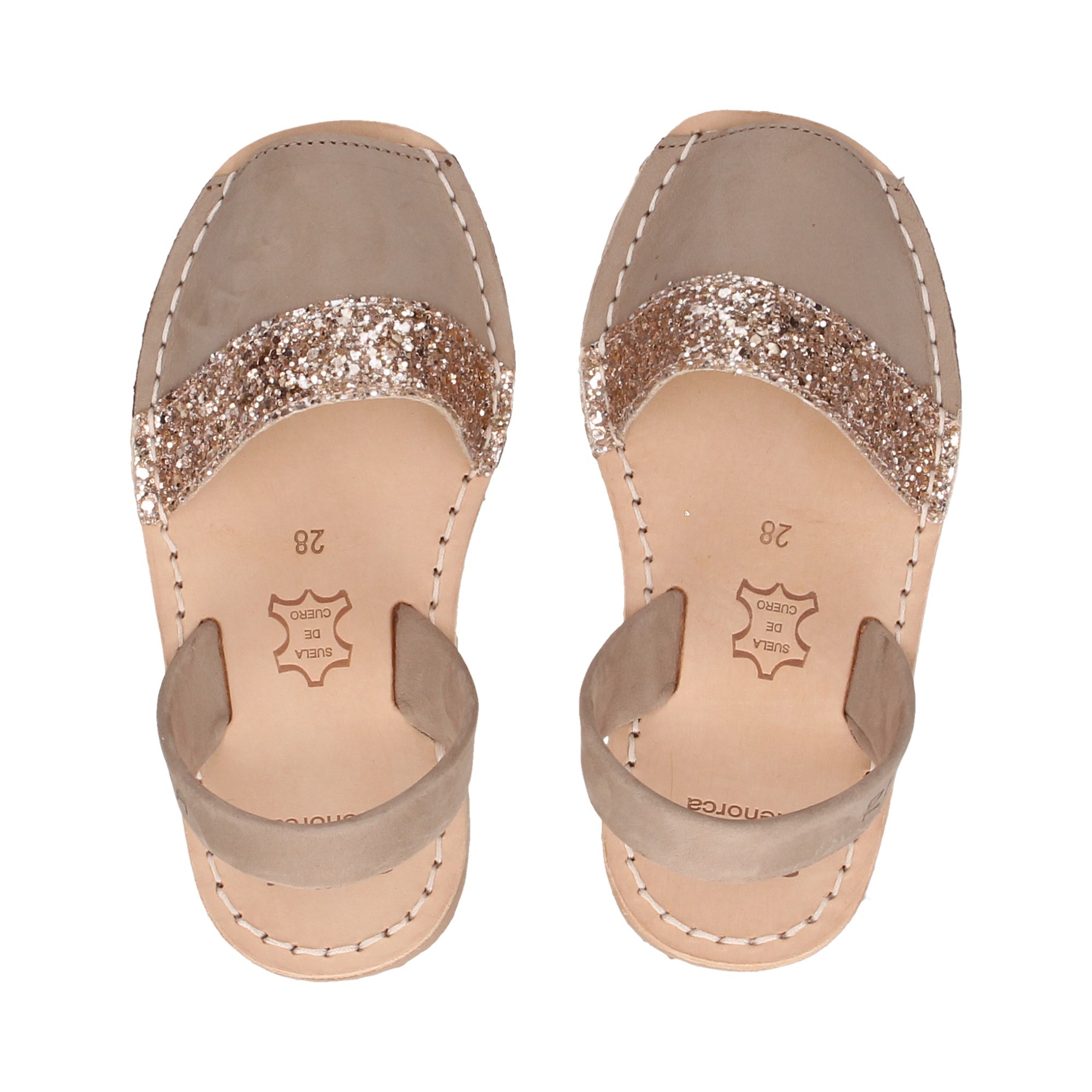 ALBARCA NOBUCK GLITTER TAUPE PAILLETTES TAUPE