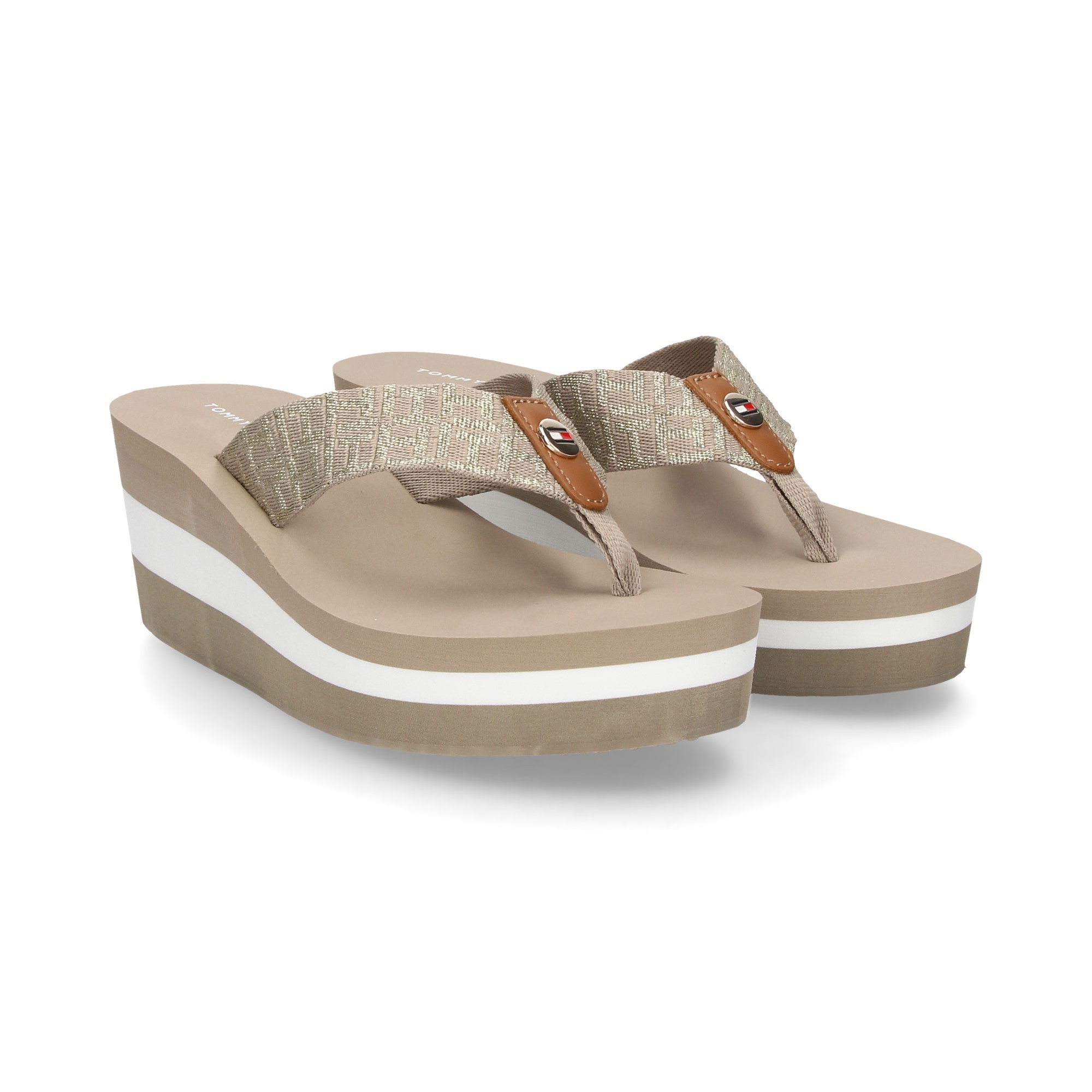 Popular puerta política TOMMY HILFIGER Chanclas de Mujer FW02363 068 BEIGE