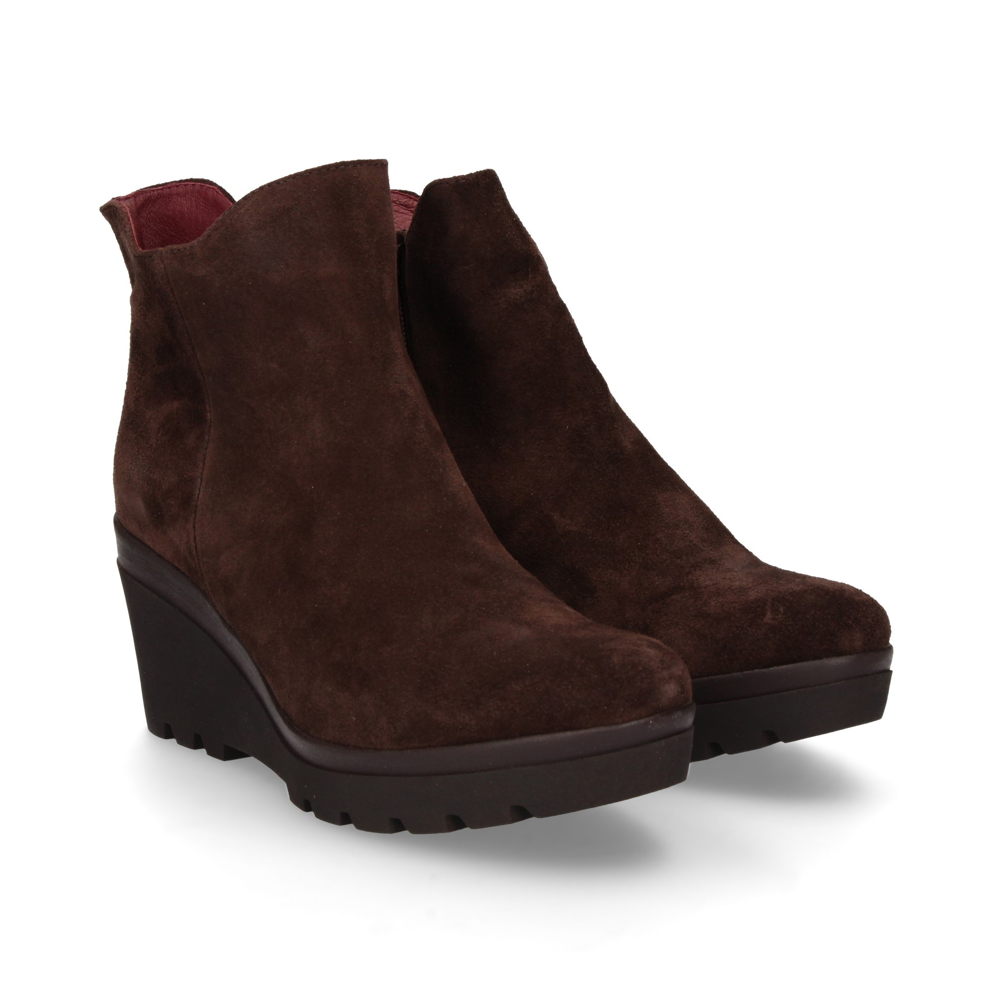 Botin online cuña marron