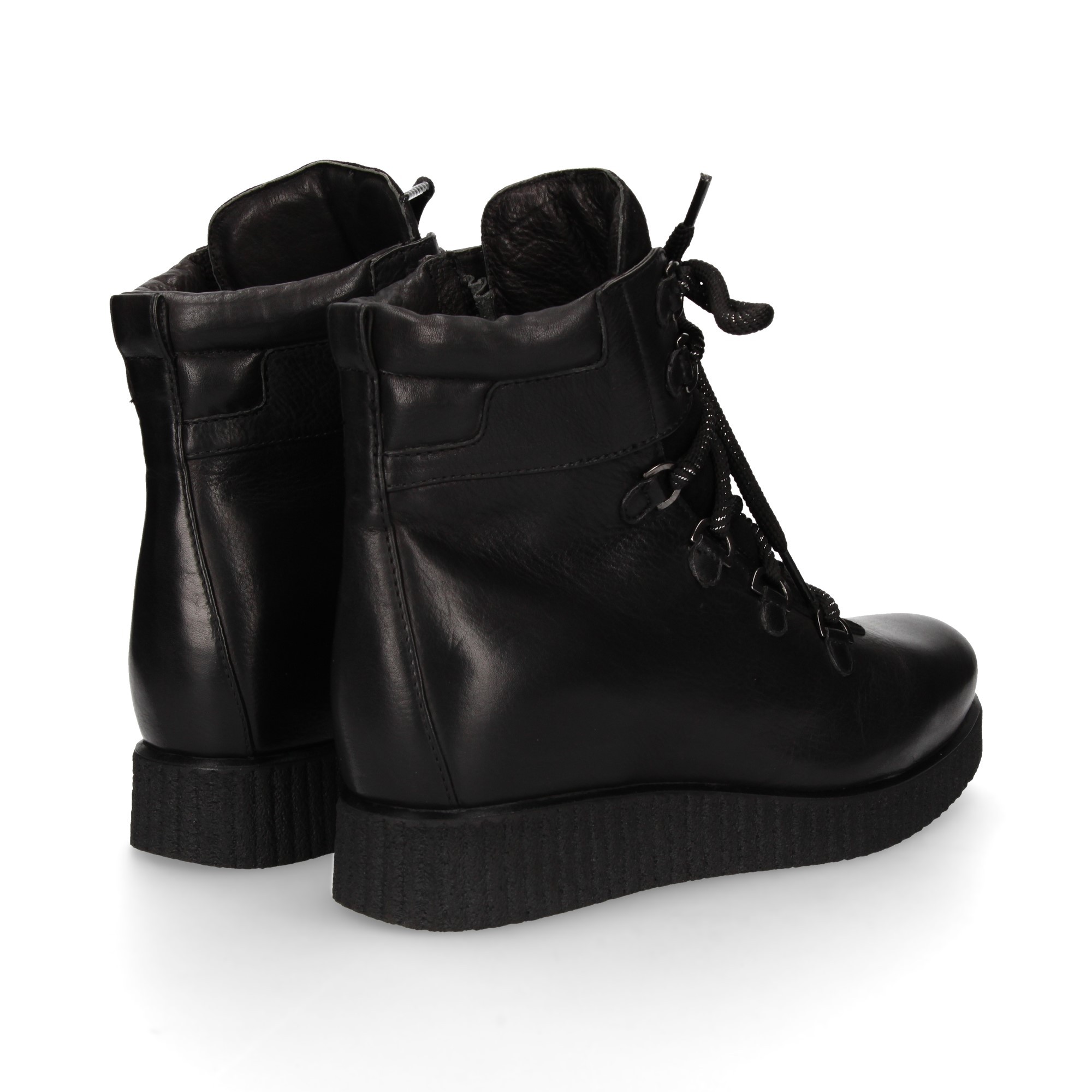 flat ankle boots CLAUS_STY BLACK NEGRO