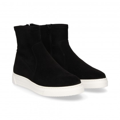 SPORTS BOOTIE SUEDE ZIPPER/BLACK LYCRA