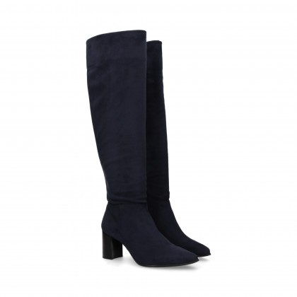 ANKLE BOOT SUEDE/LYCRA MARINE