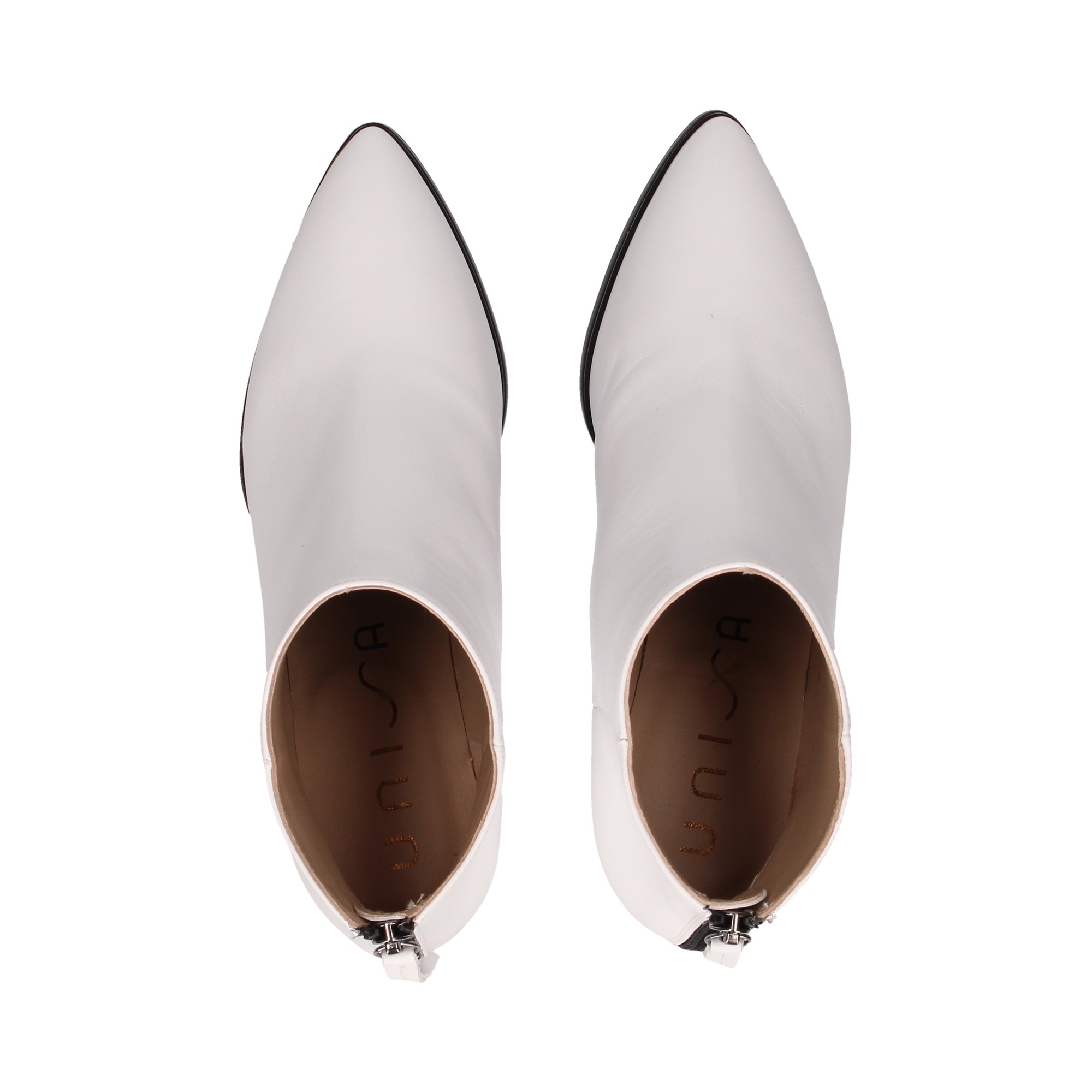 UNISA Botines con tacón de Mujer LEIKI_NA WHITE BLANCO