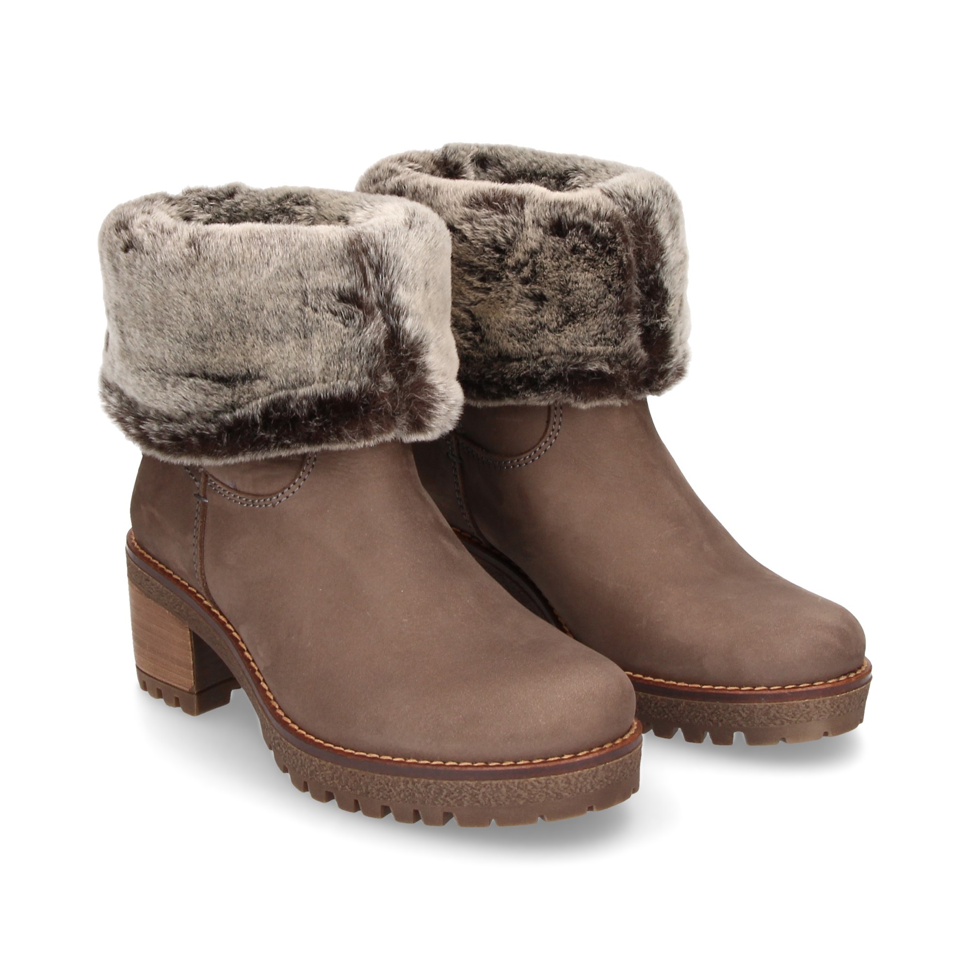 PANAMA JACK Botines con tac n de Mujer PIOLA B15 GRIS