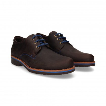 MERLETTI IN PELLE MARRONE BLUCHER