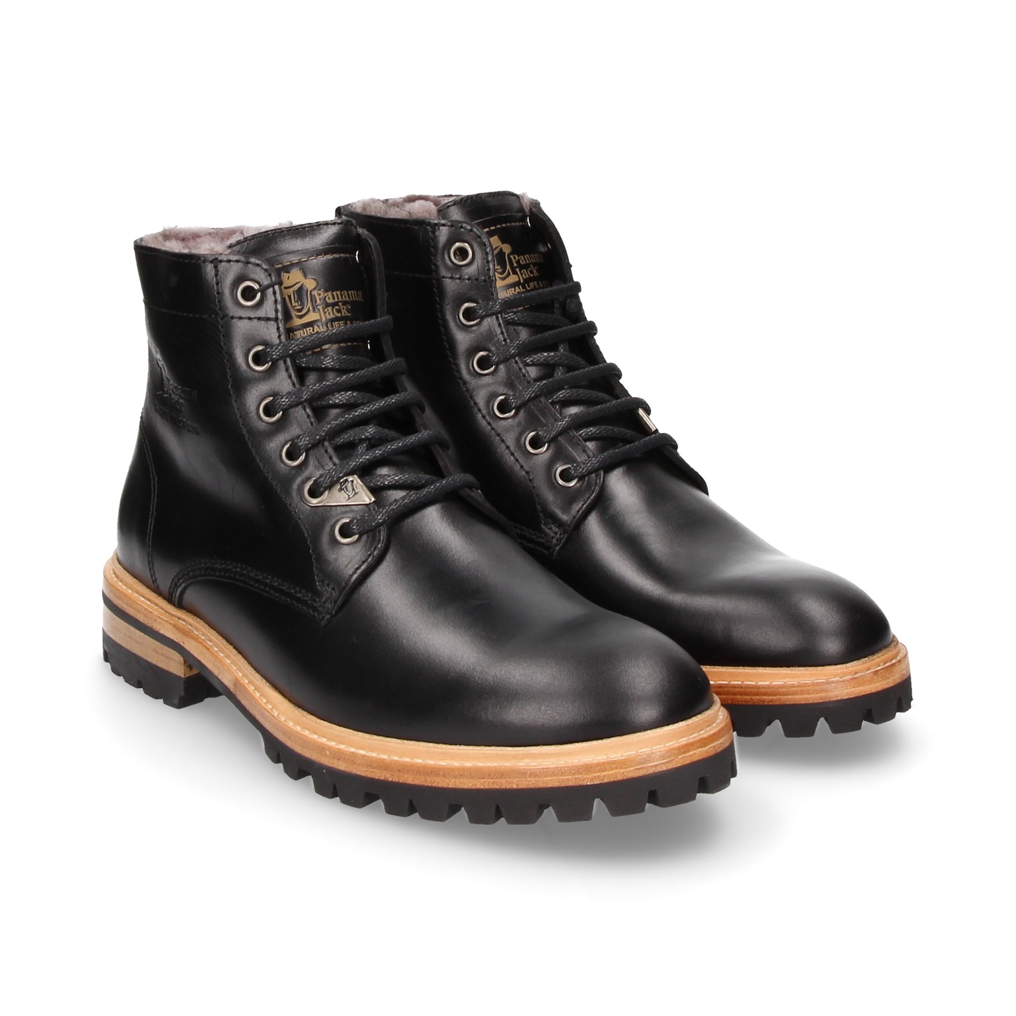 botin-cordones-piel-negro