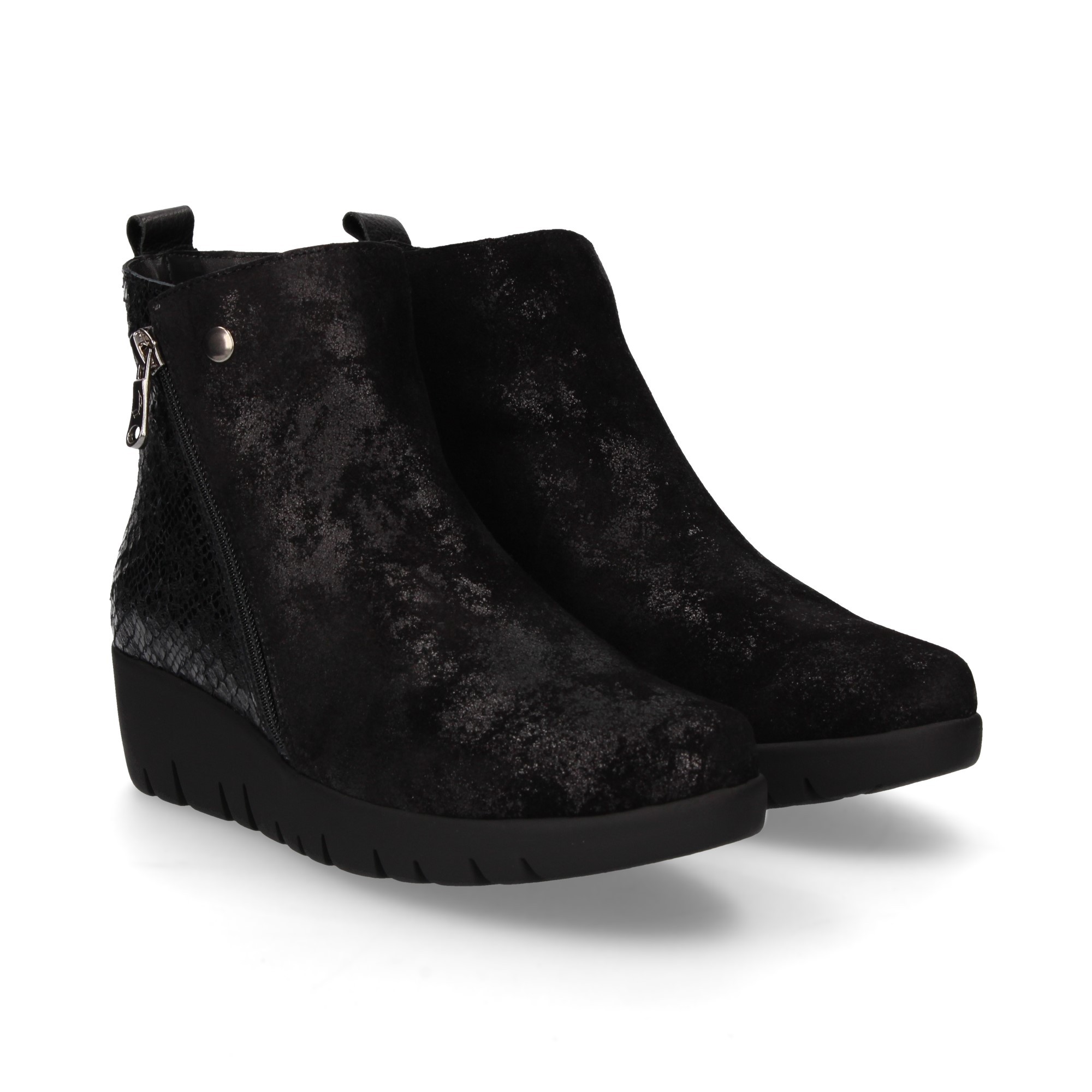 Heeled ankle boots 19464 NEGRO