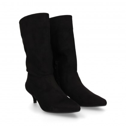 1/2 HEEL BOOT UNDER THE TOE BLACK LEATHER