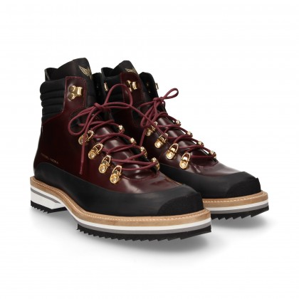 BURGUNDY LEATHER MOUNTAIN BOOT
