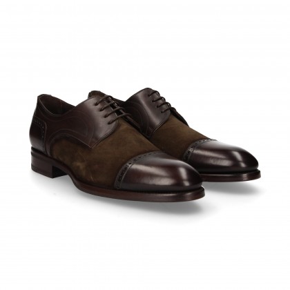 LEATHER TOECAP BLUCHER SUEDE LEATHER MOCHA