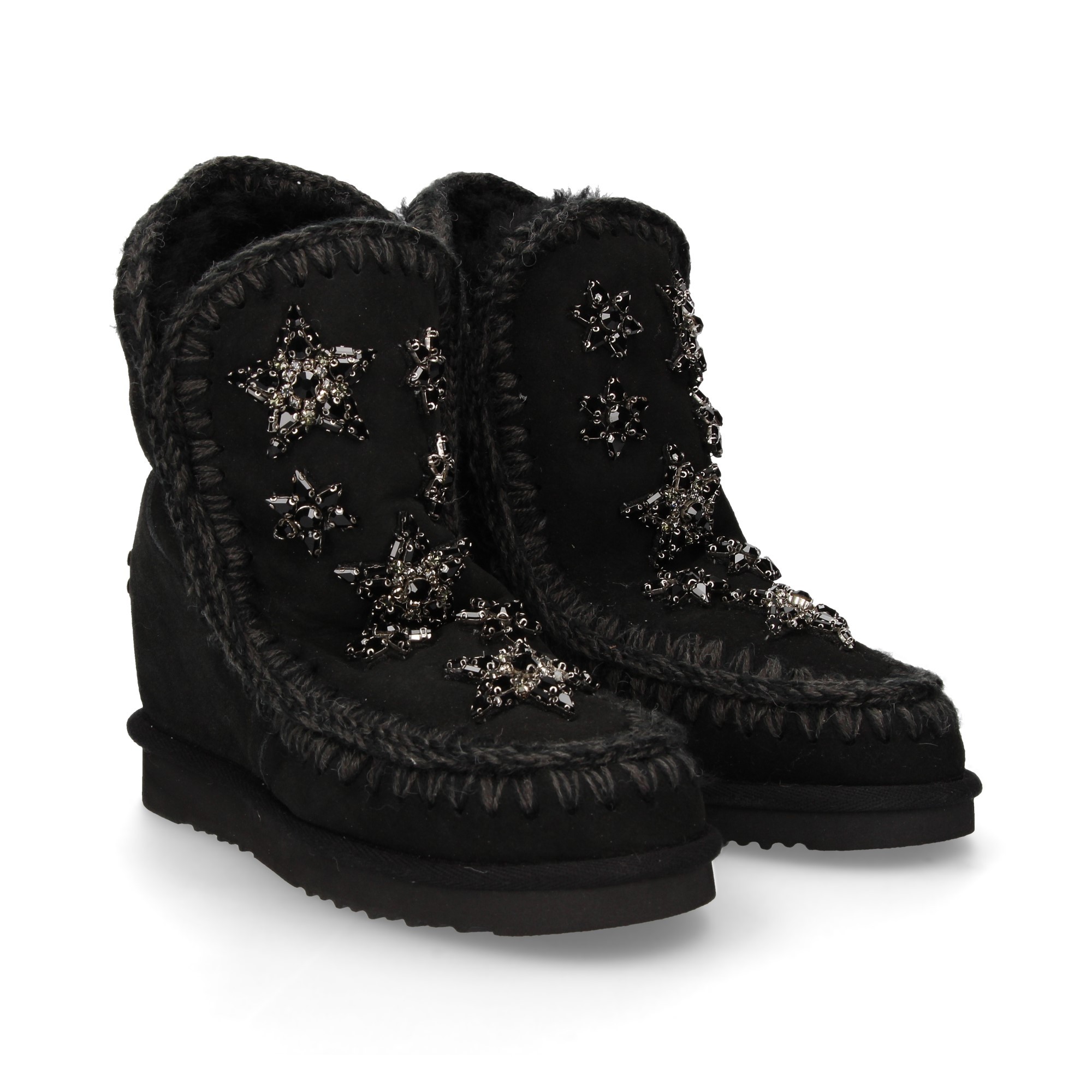 Botas planas de INWER WEDGE BKBK NEGRO