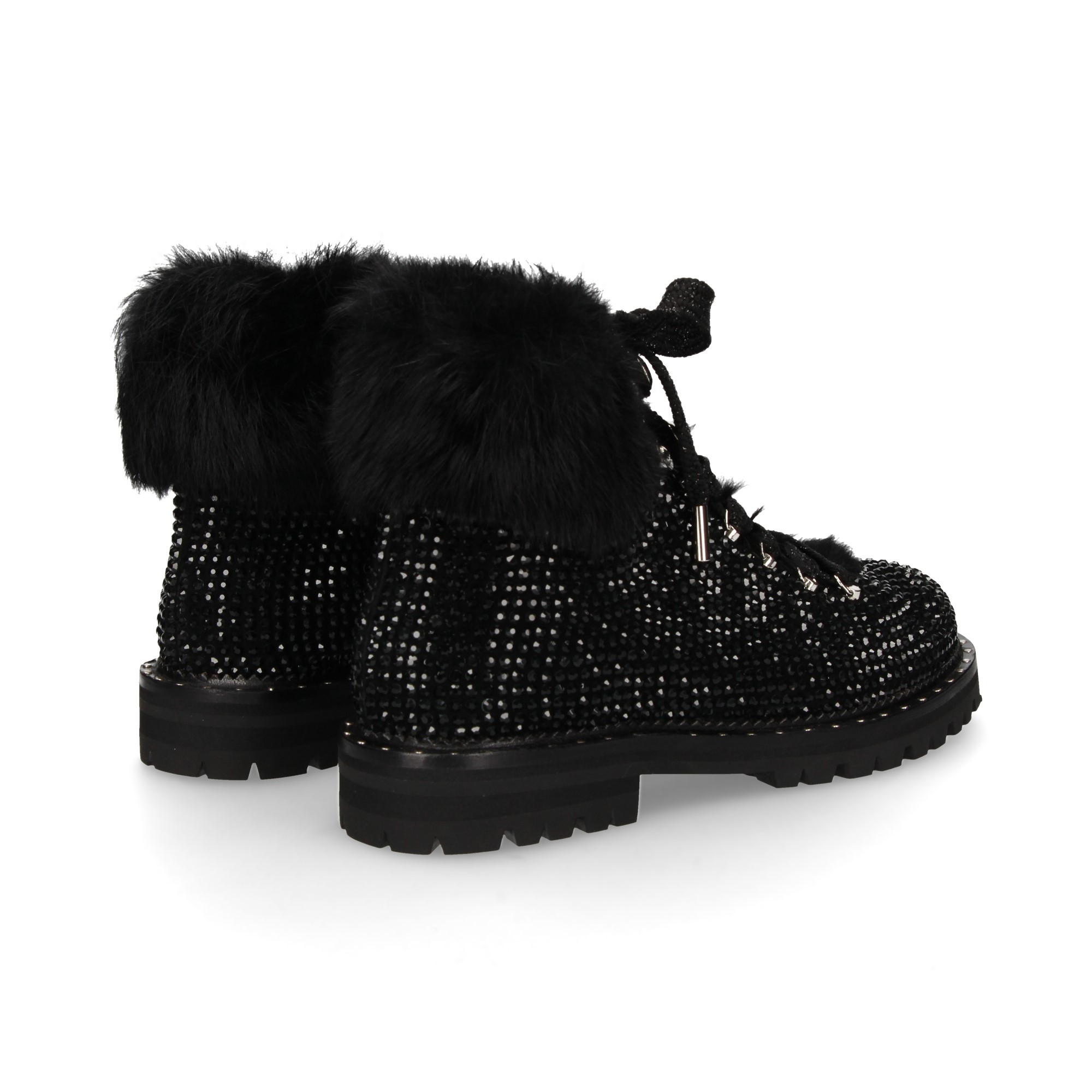 LOLA CRUZ Women s flat ankle boots 311T02BK NEGRO
