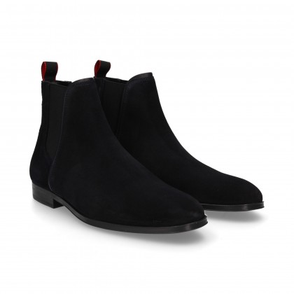 ELASTIC SUEDE SUEDE BOOTS BLACK