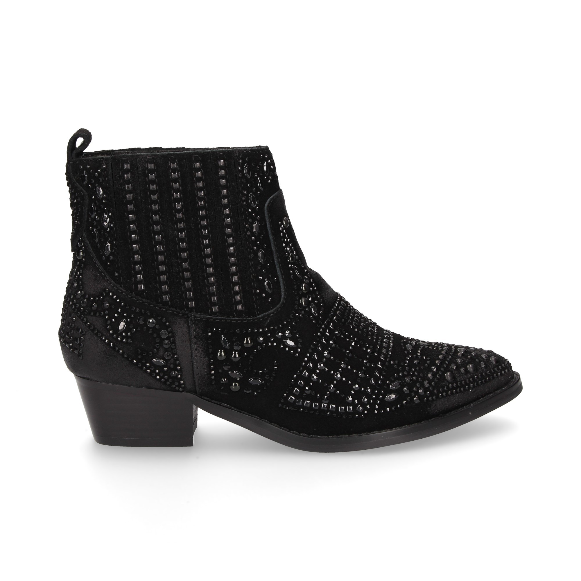 botin-elasticos-strass-ante-negro