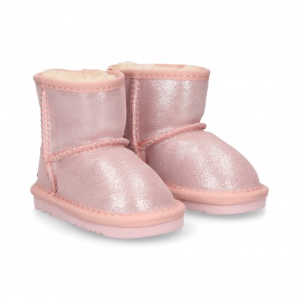 BOOTS DOUBLE FAZ SUEDE LUREX PINK